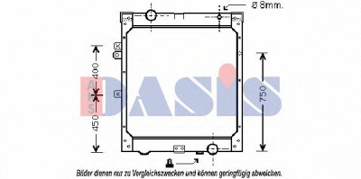 AKS DASIS 261580n -  Радиатор, охлаждение двигателя